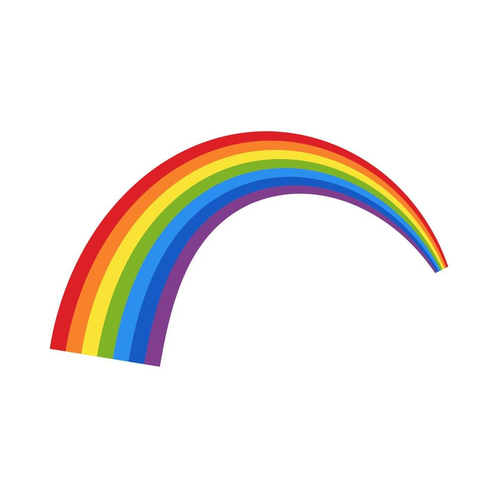 regenboog in vlak stijl geïsoleerd vector