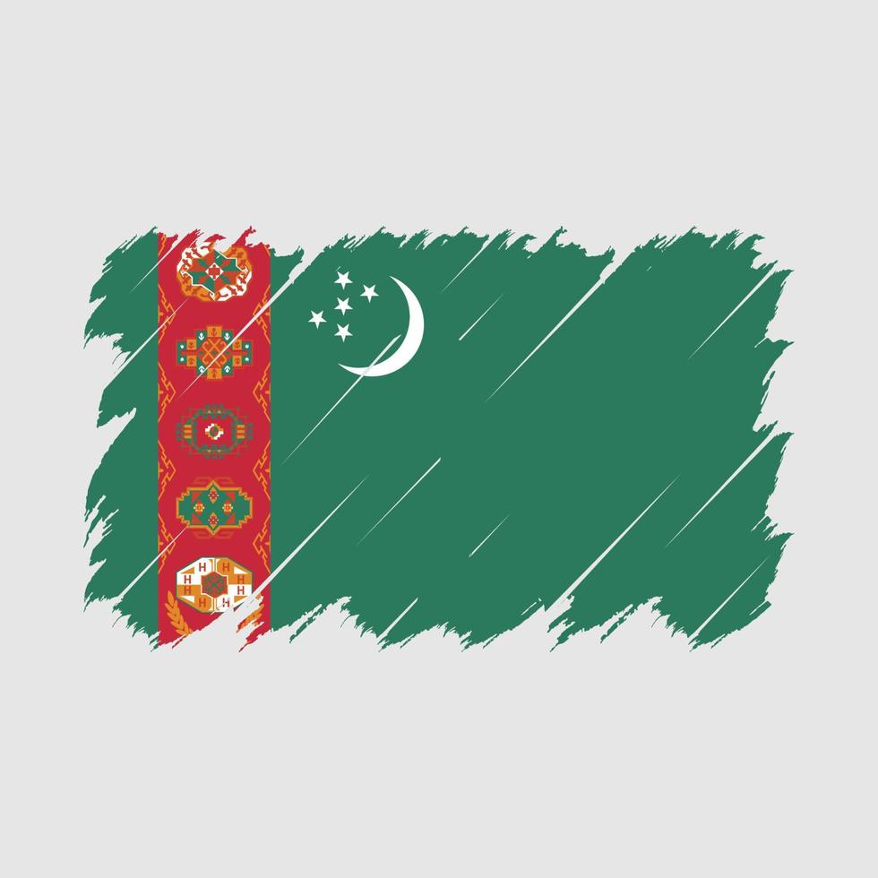 turkmenistan vlag borstel vector