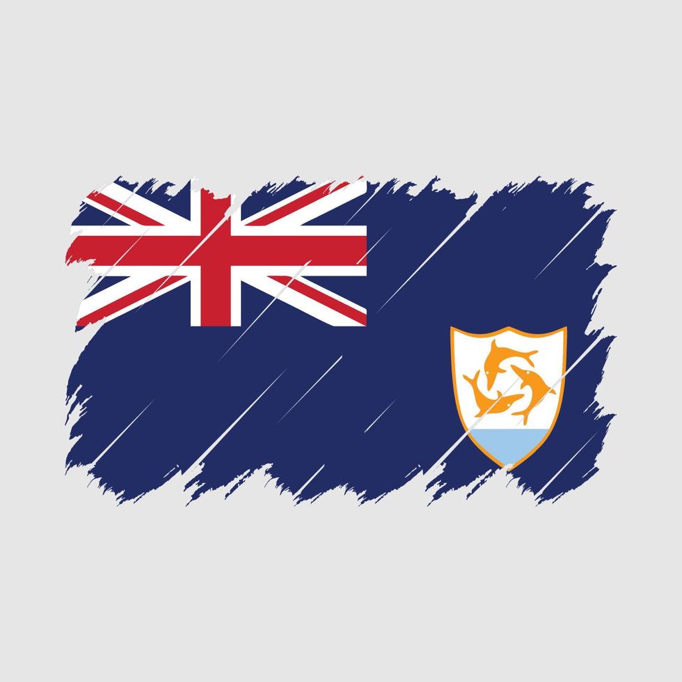 Anguilla vlag borstel vector