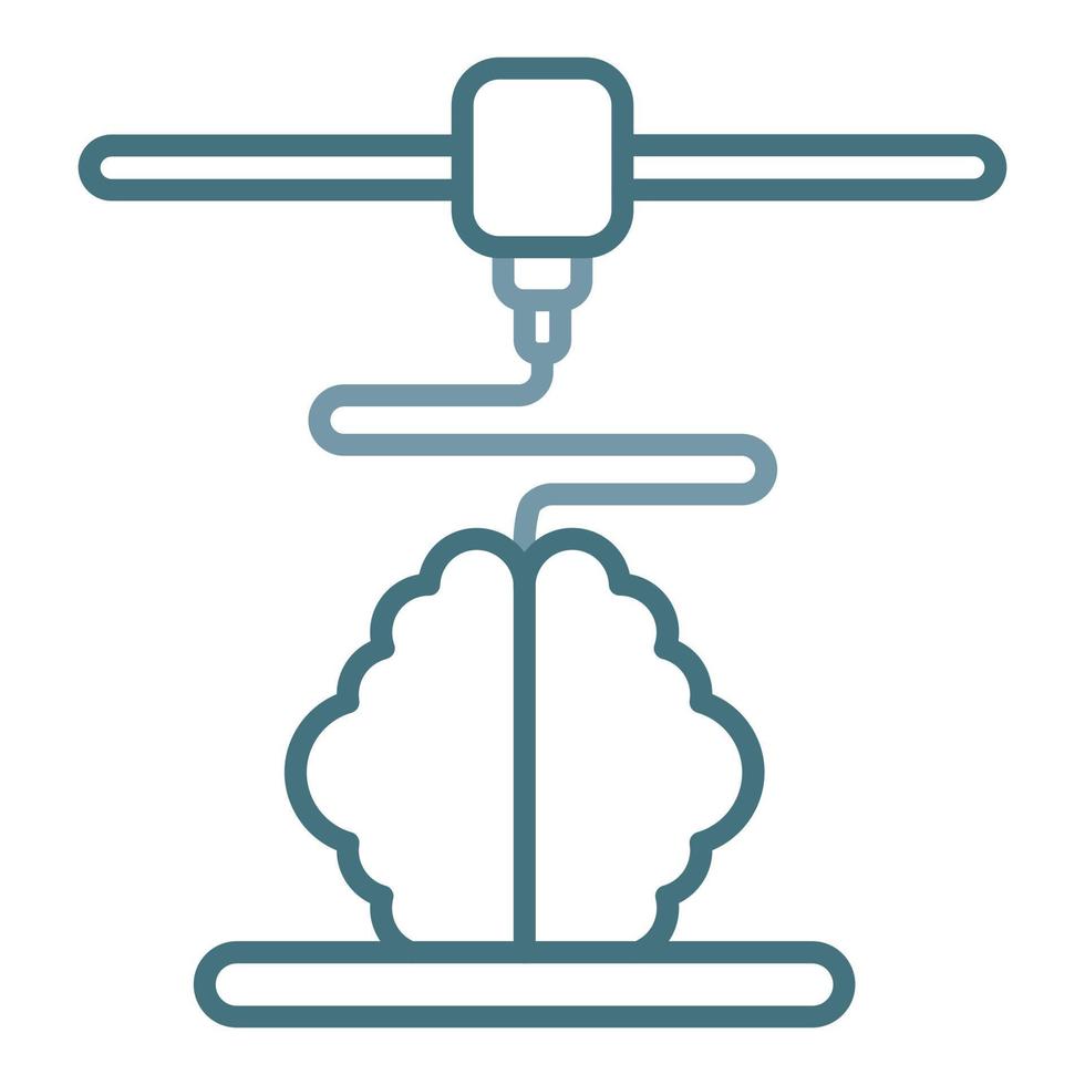 bioprinting lijn twee kleur icoon vector