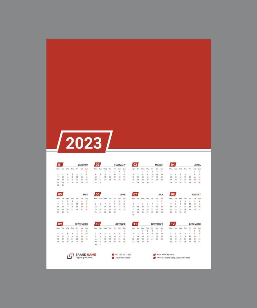 kalender 2023, kalender 2024 week begin maandag zakelijke reeks ontwerp sjabloon vector het dossier.