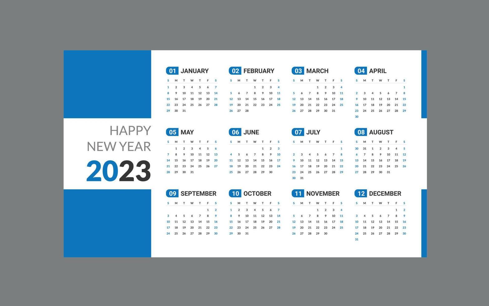 kalender 2023, kalender 2024 week begin maandag zakelijke reeks ontwerp sjabloon vector het dossier.