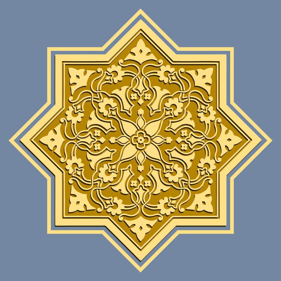 luxe mandala achtergrond arabesk patroon Arabisch Islamitisch oosten- stijl.decoratief mandala voor afdrukken, omslag, brochure, folder, banier vector