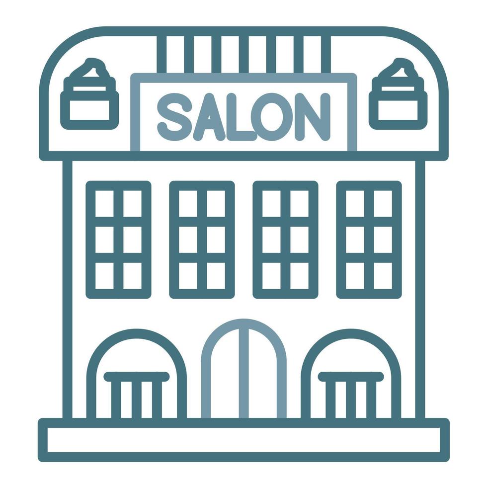 schoonheid salon lijn twee kleur icoon vector