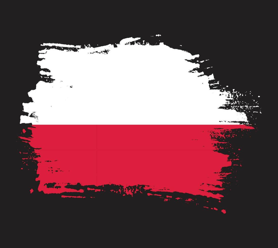 vlak Polen grunge vlag vector