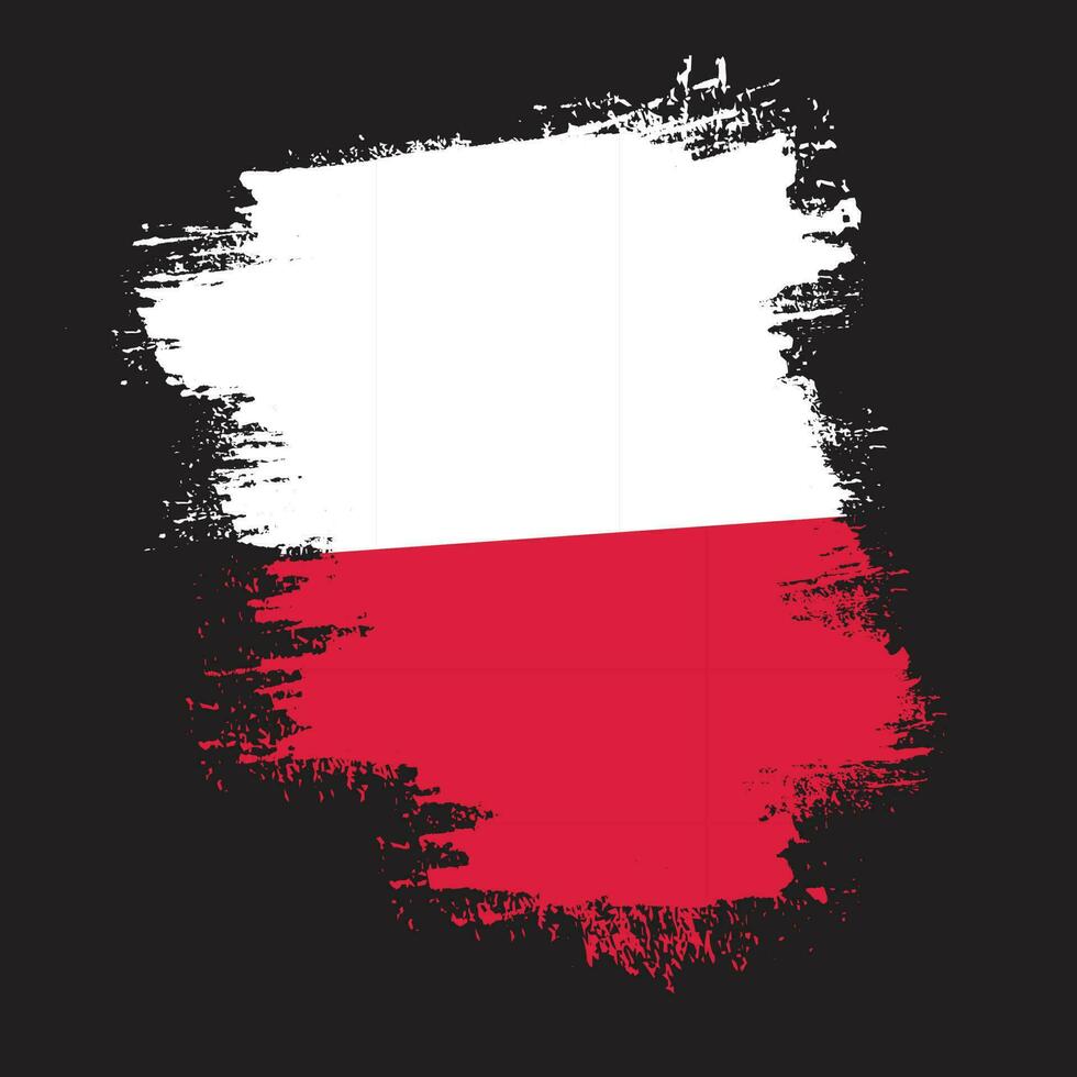 kleurrijk grunge effect Polen vlag vector