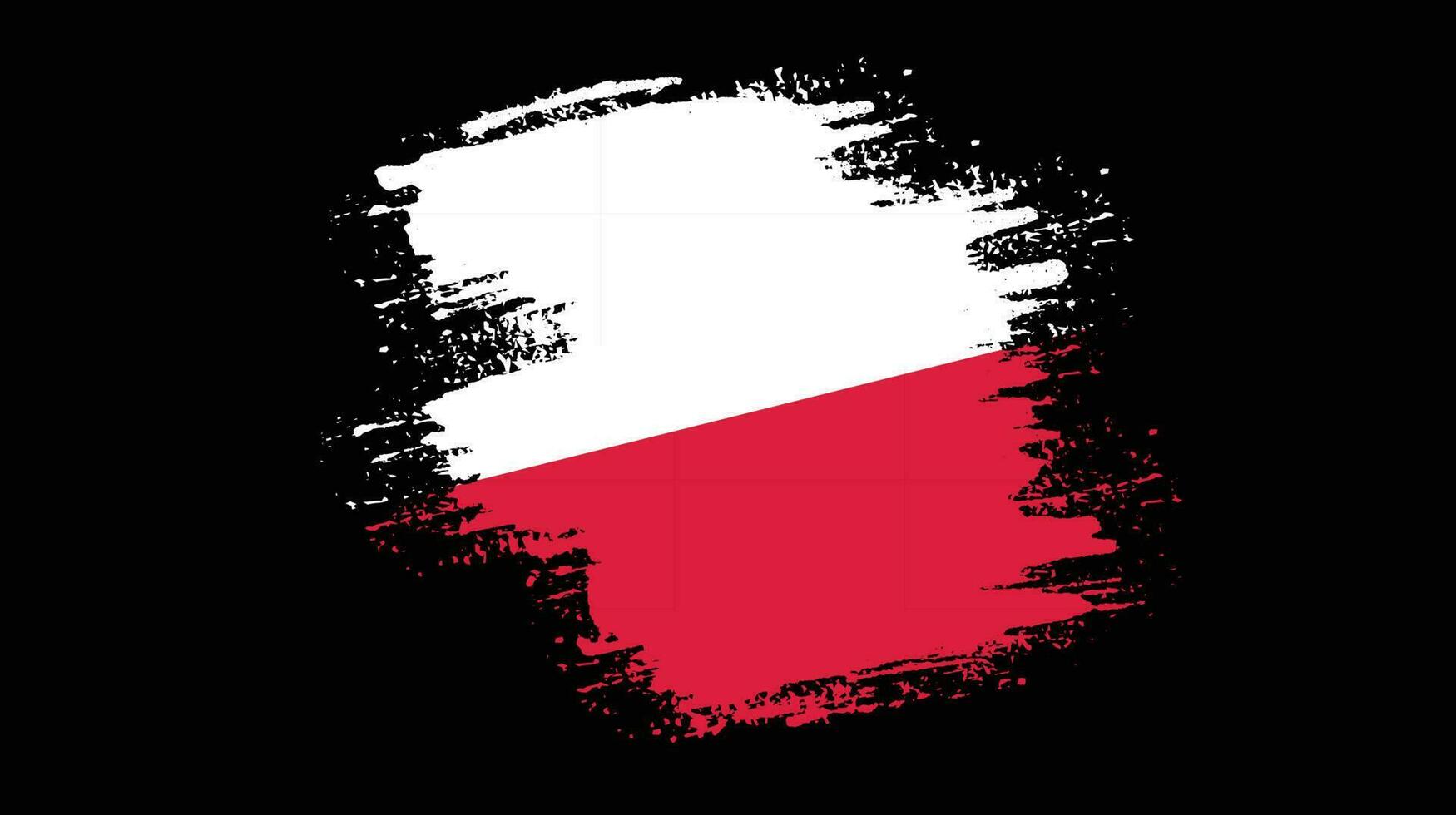 hand- verf professioneel abstract Polen vlag vector