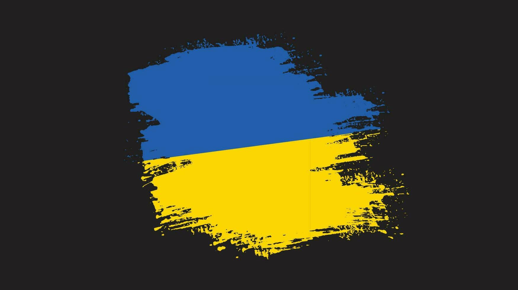 vector verf borstel beroerte Oekraïne vlag