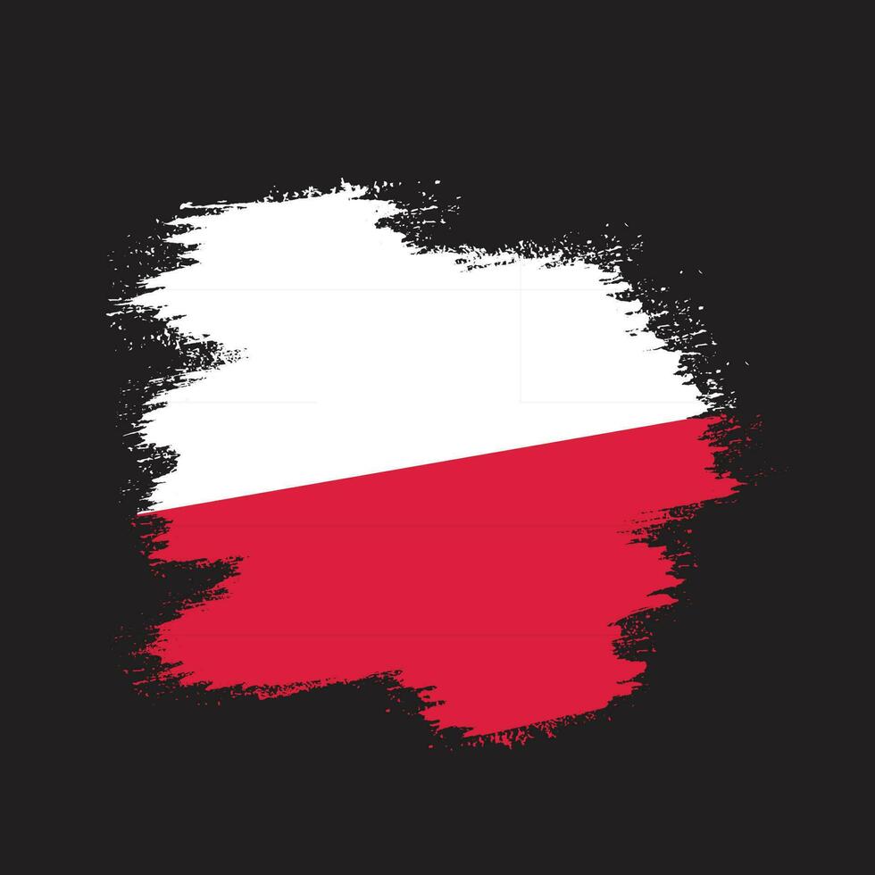 verontrust wijnoogst grunge structuur Polen vlag vector