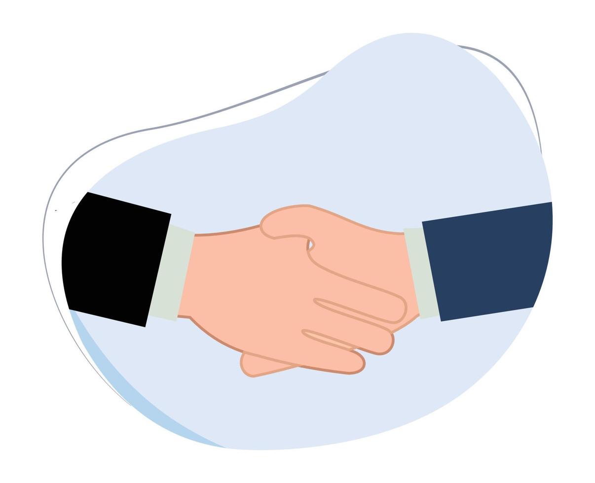 handdruk icoon. zakenman beven handen. illustratie van een man's hand- beven handen vector