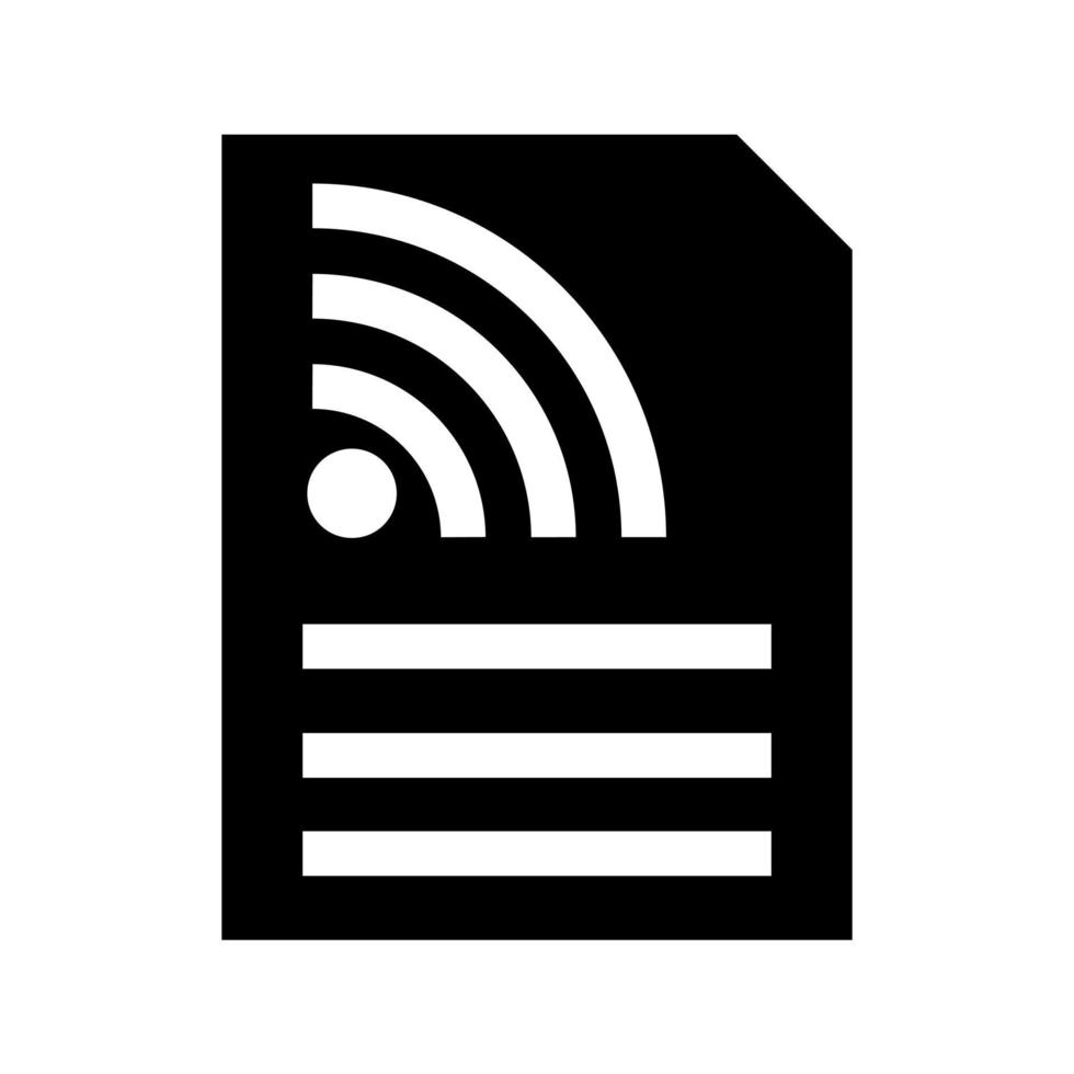 papier met Wifi symbool, bloggen icoon vector