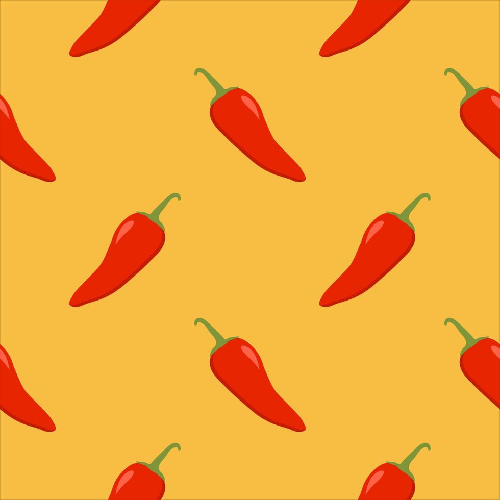 Fresno peper naadloos patroon. Chili naadloos patroon vlak ontwerp vector illustratie