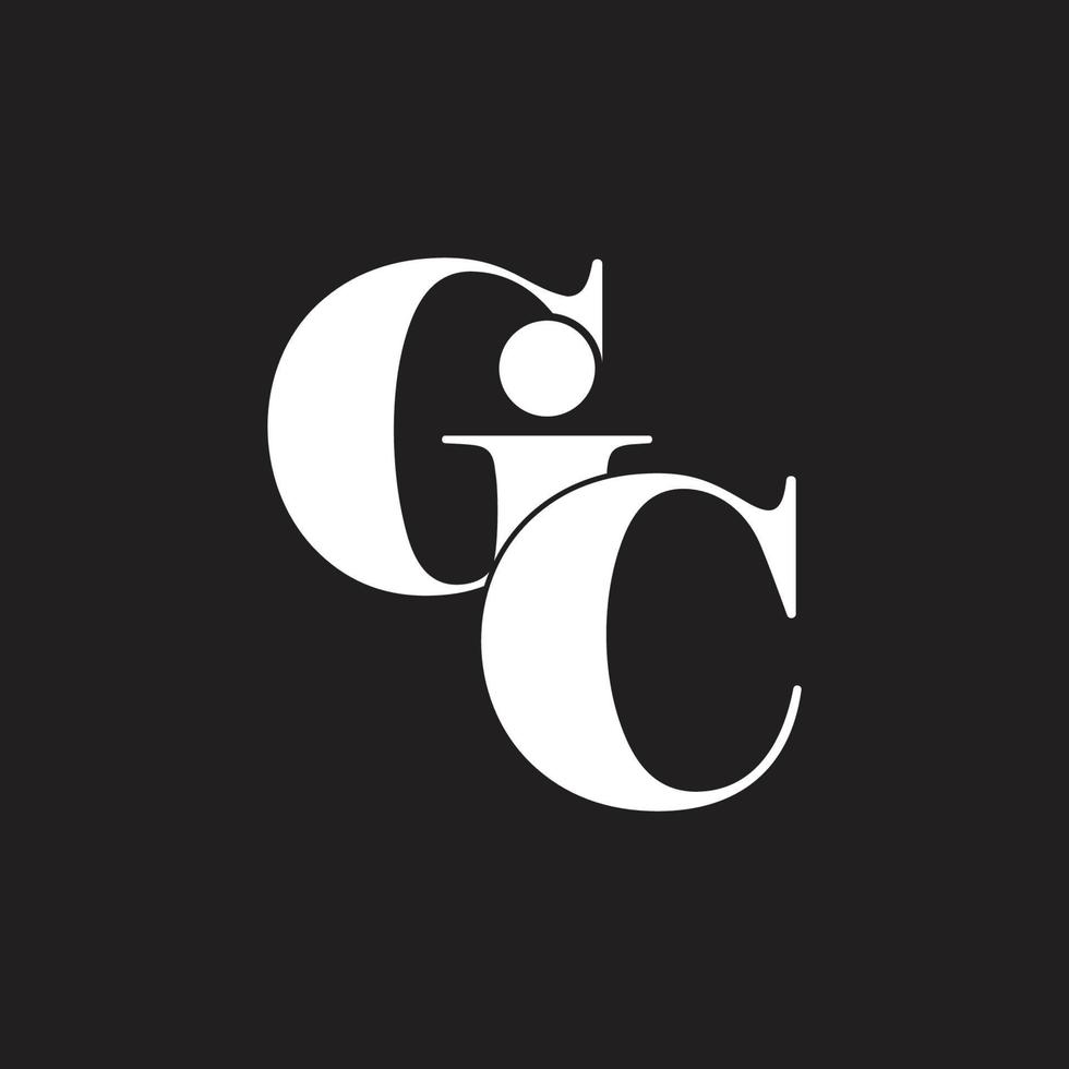 brief gic eenvoudig geometrisch logo vector