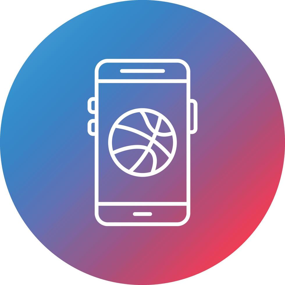 smartphone spel lijn helling cirkel achtergrond icoon vector
