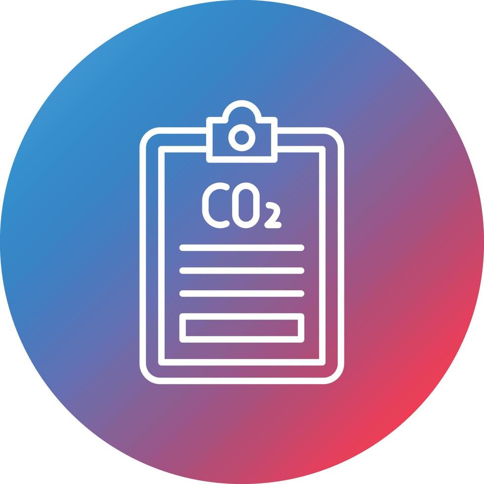 koolstof dioxide verslag doen van lijn helling cirkel achtergrond icoon vector