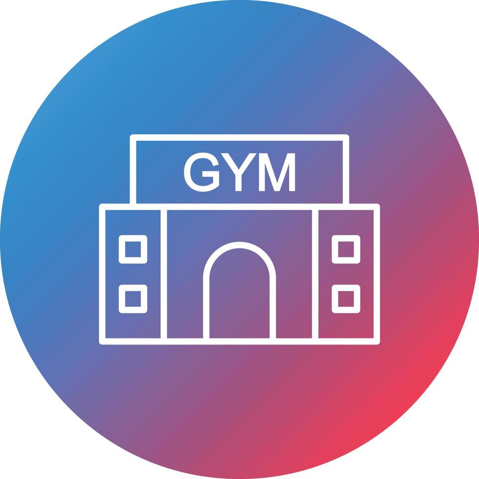 Sportschool lijn helling cirkel achtergrond icoon vector