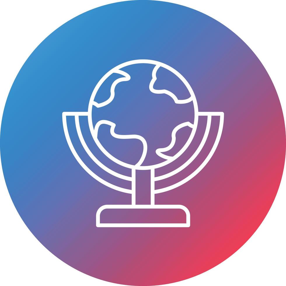 wereldbol lijn helling cirkel achtergrond icoon vector