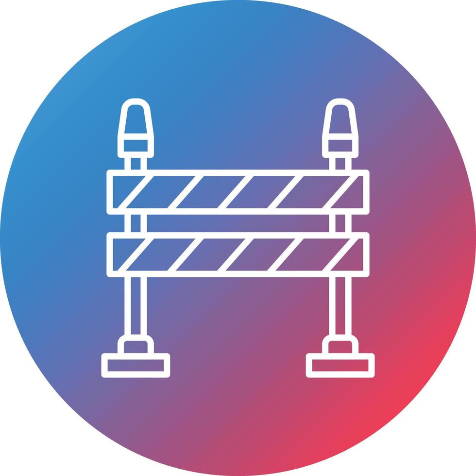 weg barrière lijn helling cirkel achtergrond icoon vector