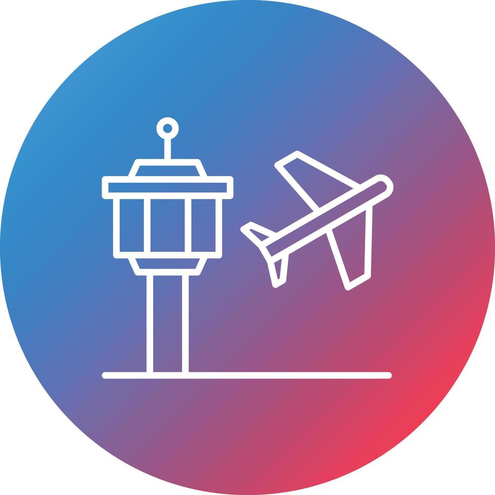 luchthaven lijn helling cirkel achtergrond icoon vector