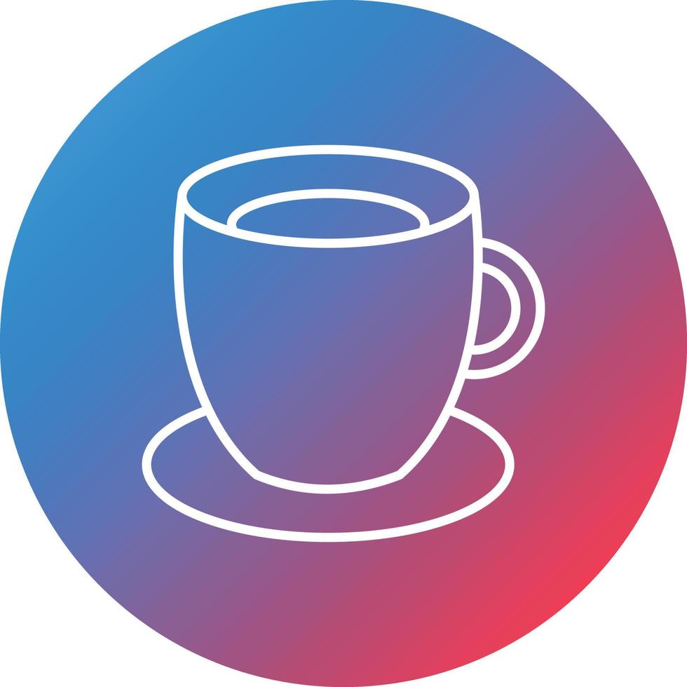 espresso lijn helling cirkel achtergrond icoon vector