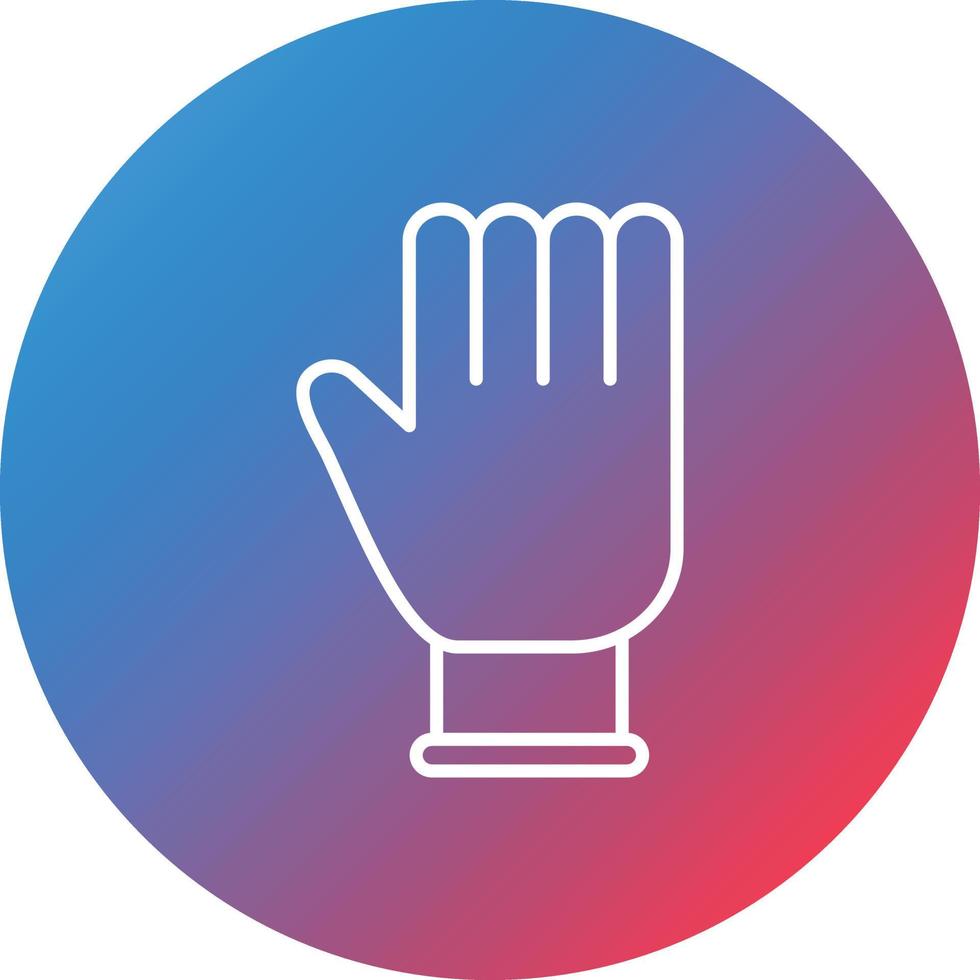 rubber handschoenen lijn helling cirkel achtergrond icoon vector