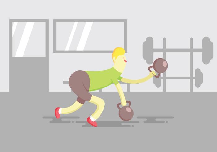 Kettlebell-oefening vector