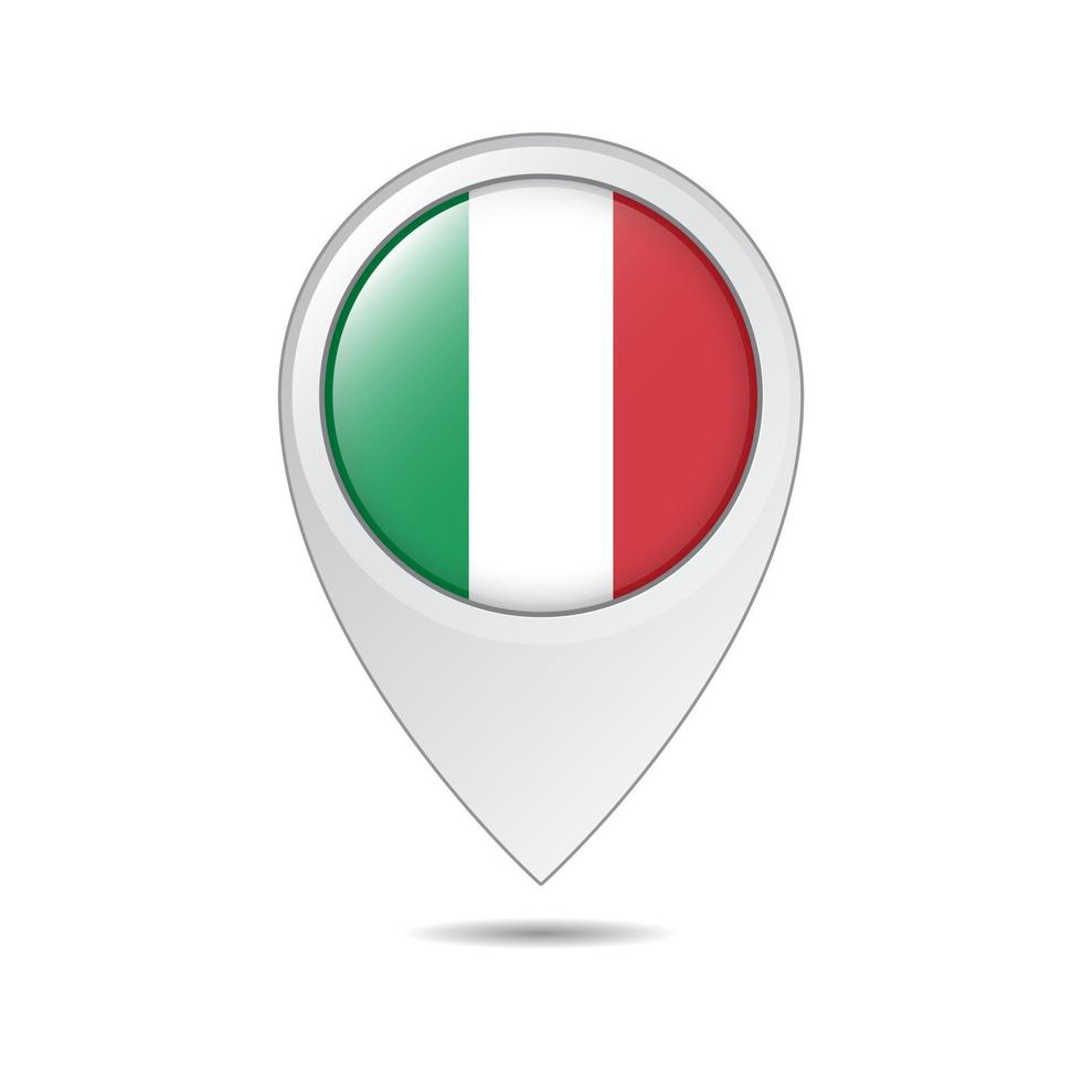 kaart plaats label van Italië vlag vector