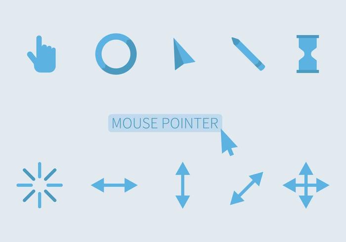 Gratis muis over pictogrammenset vector