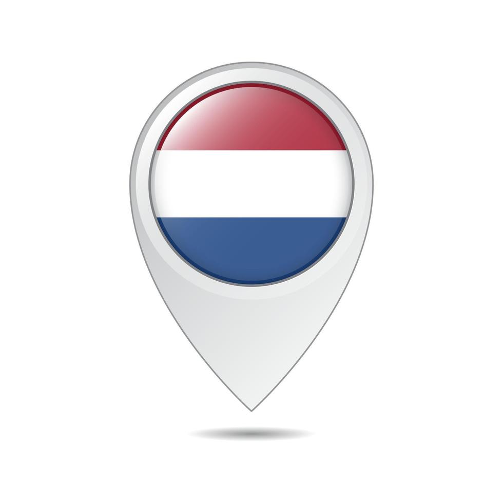 kaart plaats label van Nederland vlag vector