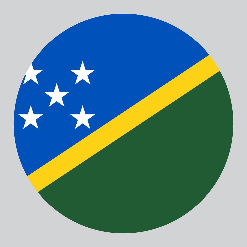 vlak cirkel vormig illustratie van Solomon eilanden vlag vector
