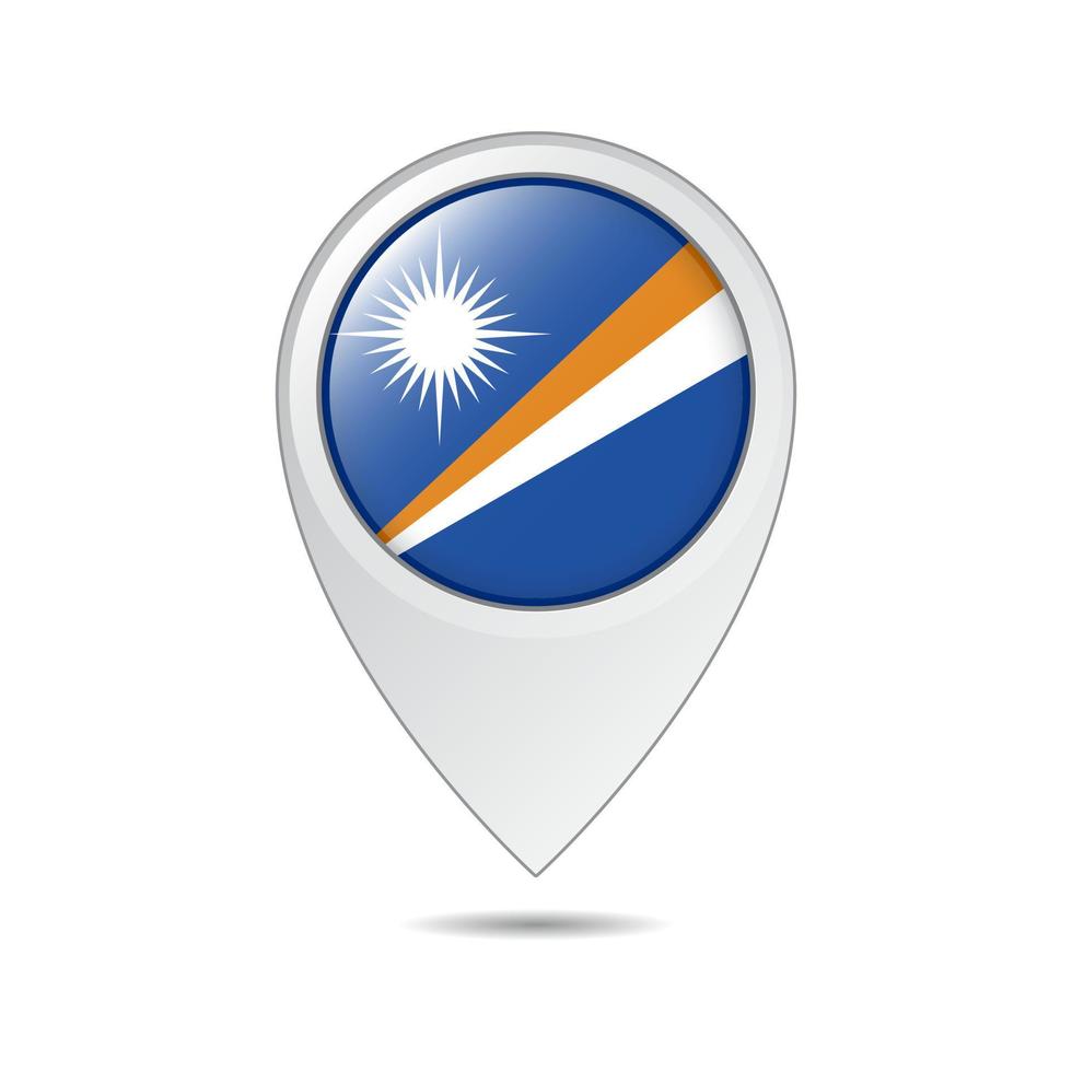 kaart plaats label van maarschalk eilanden vlag vector