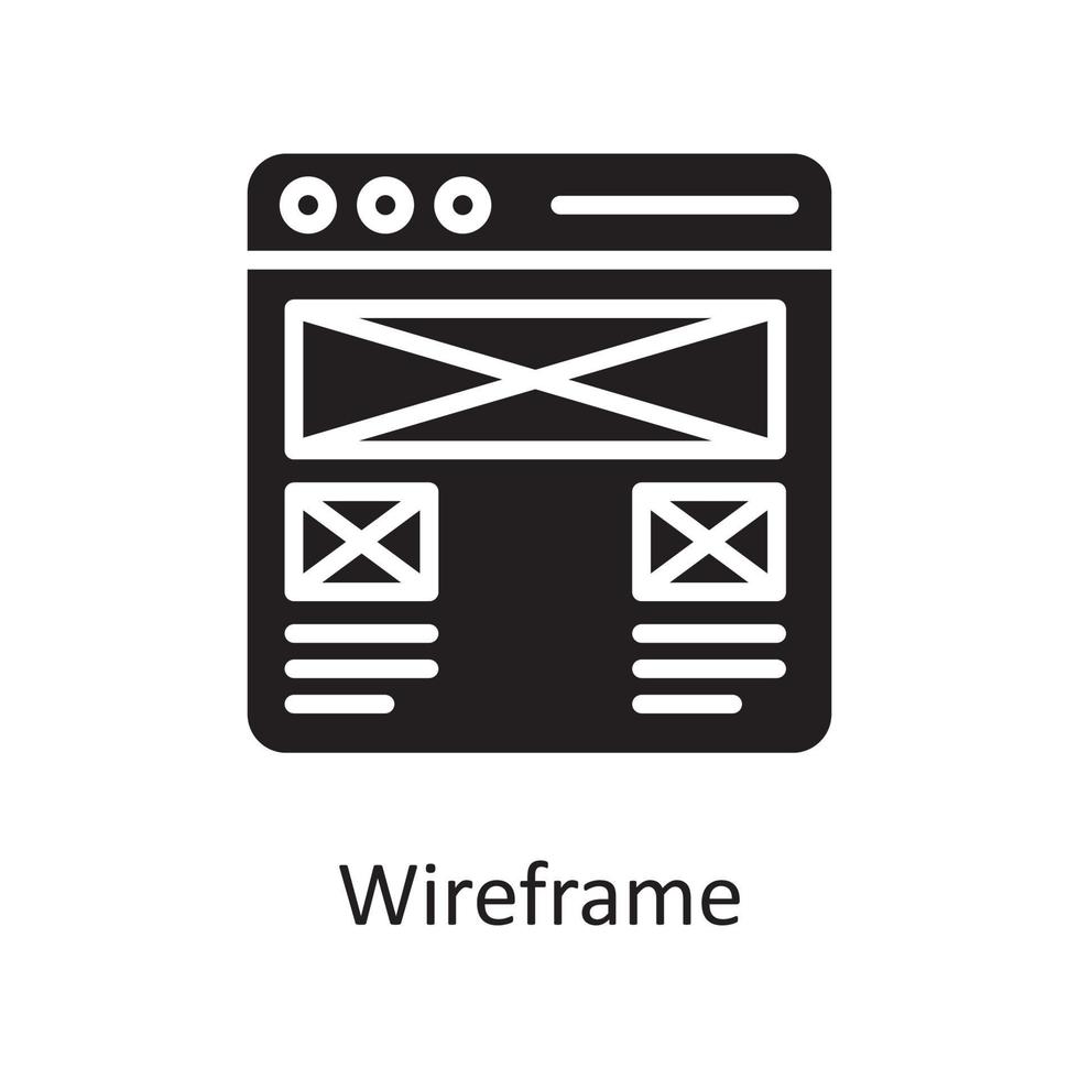 wireframe vector solide icoon ontwerp illustratie. ontwerp en ontwikkeling symbool Aan wit achtergrond eps 10 het dossier