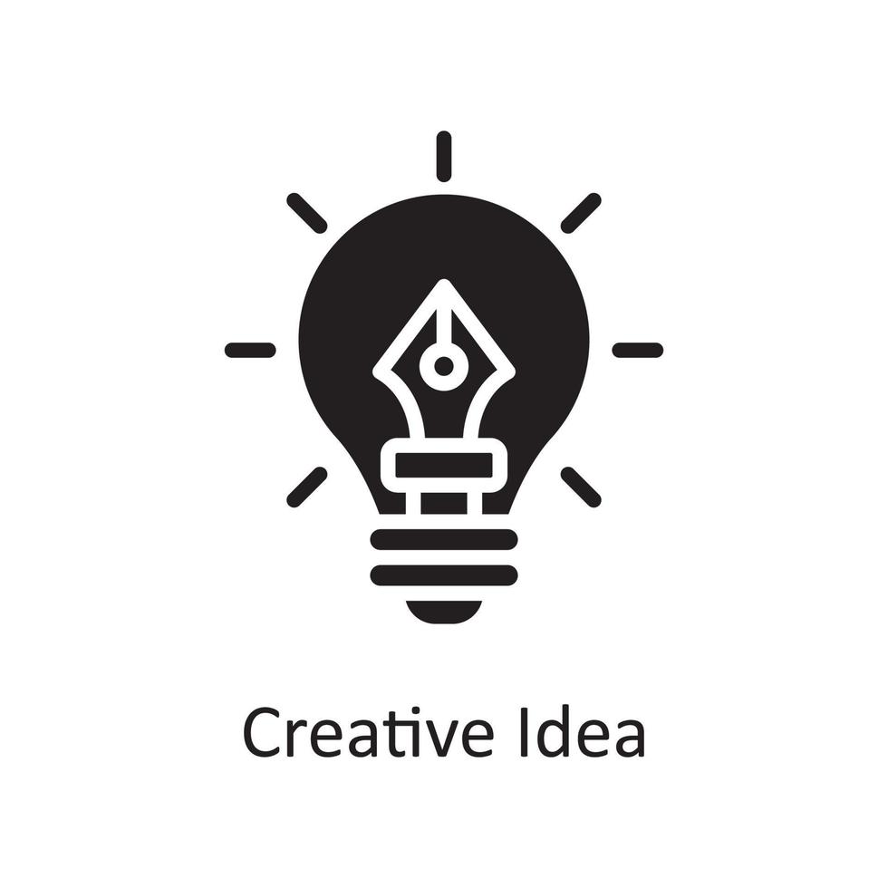 creatief idee vector solide icoon ontwerp illustratie. ontwerp en ontwikkeling symbool Aan wit achtergrond eps 10 het dossier