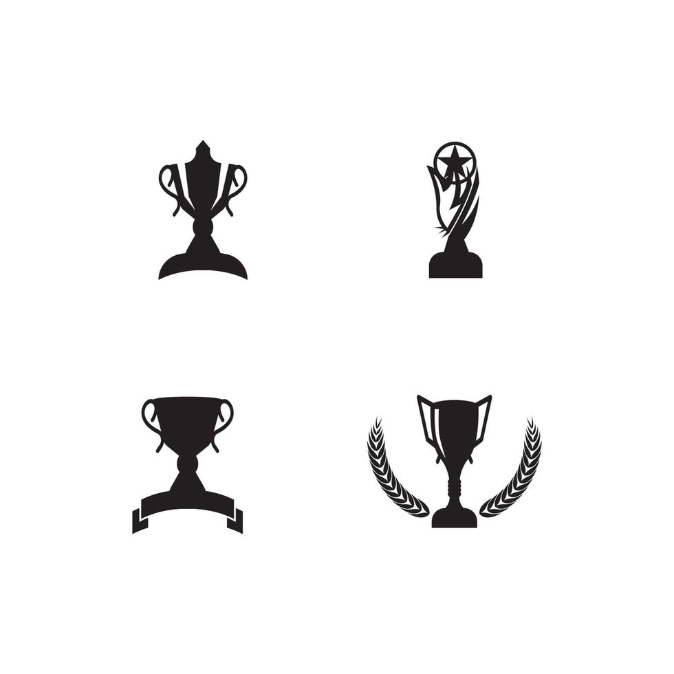 trofee zwart silhouet logo vector sjabloon