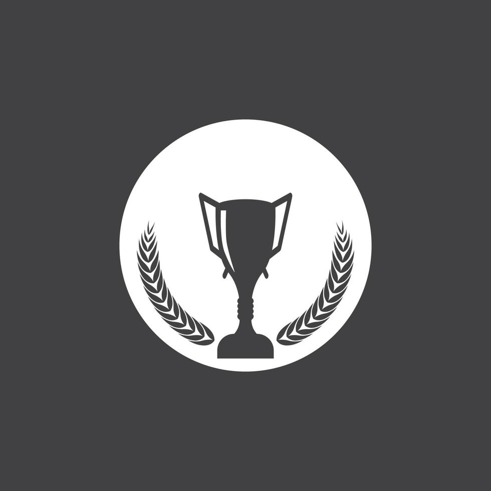 trofee kampioen logo met zwart achtergrond vector