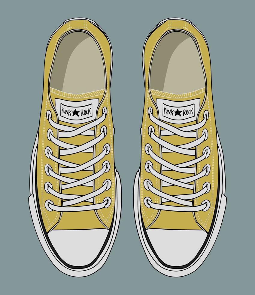 allemaal ster schoenen. de meest beroemd sneaker vector