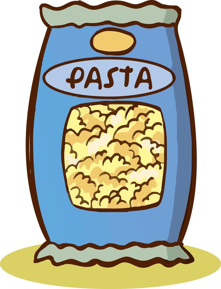 pasta en Italiaans macaroni voedsel pakket vector