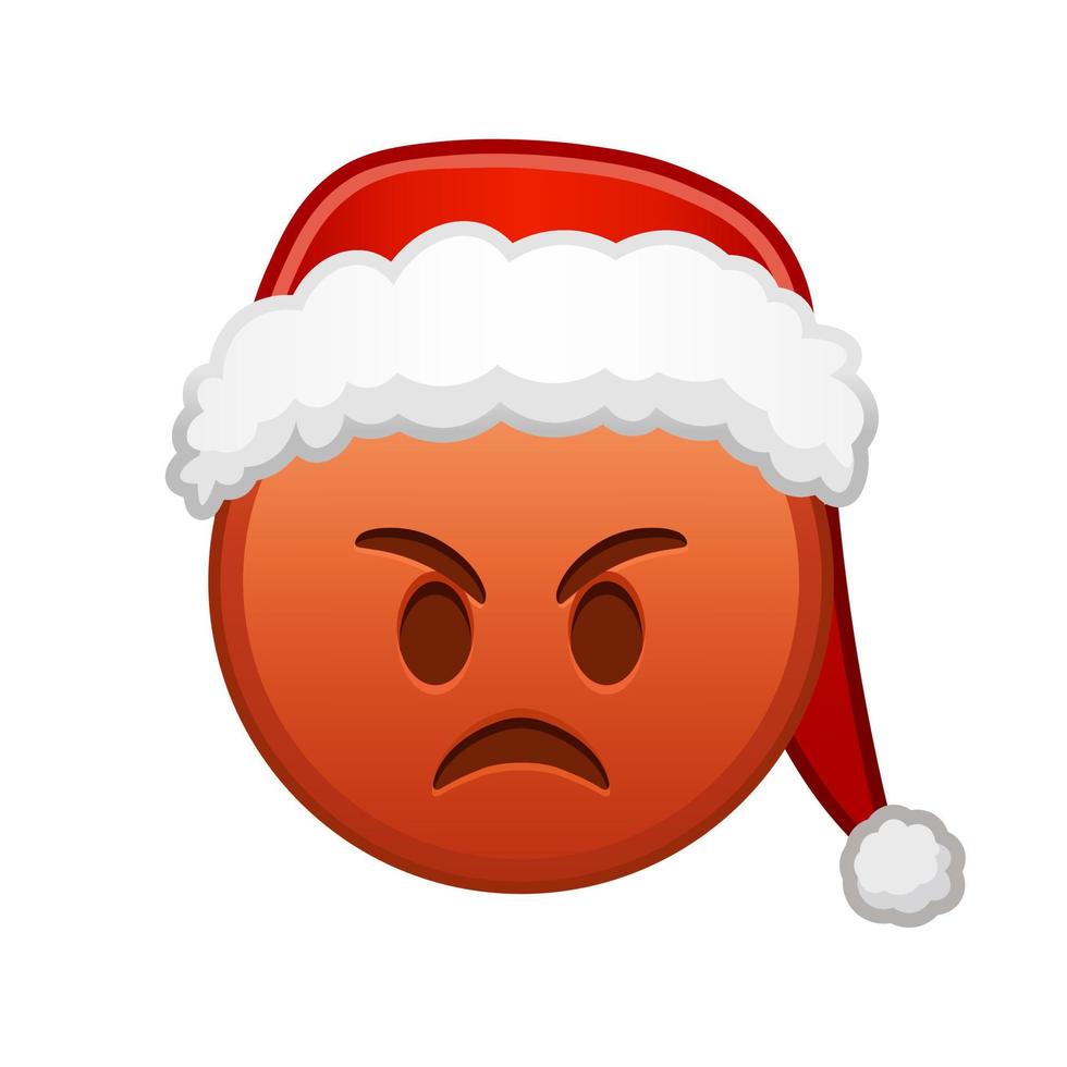 Kerstmis gezicht pruilen lippen groot grootte van rood emoji glimlach vector