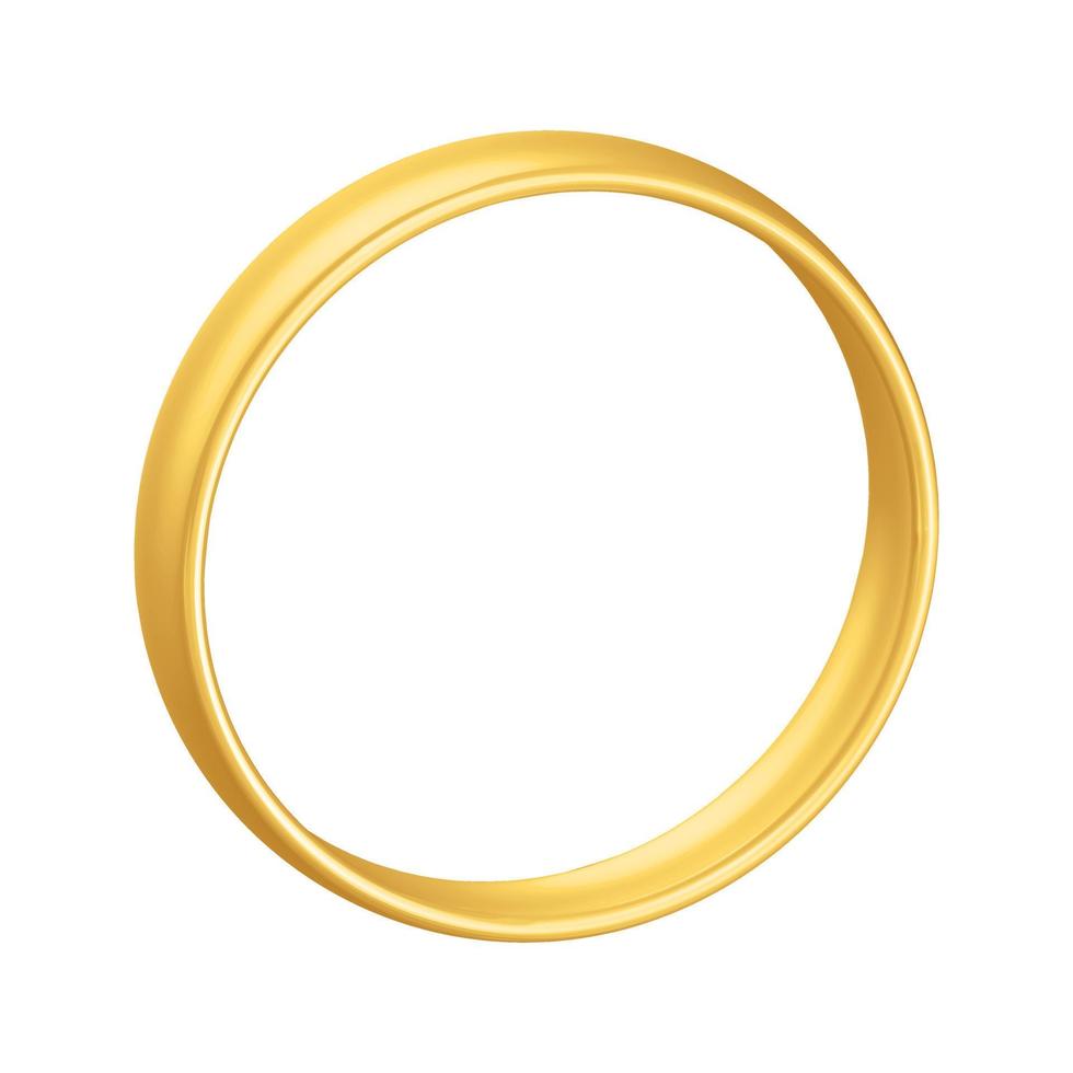 gouden realistisch bruiloft ring verjaardag romantisch verrassing vector