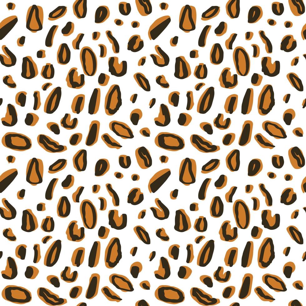 vector naadloos luipaard patroon, vlekken Aan een wit achtergrond klassiek ontwerp. vector illustratie