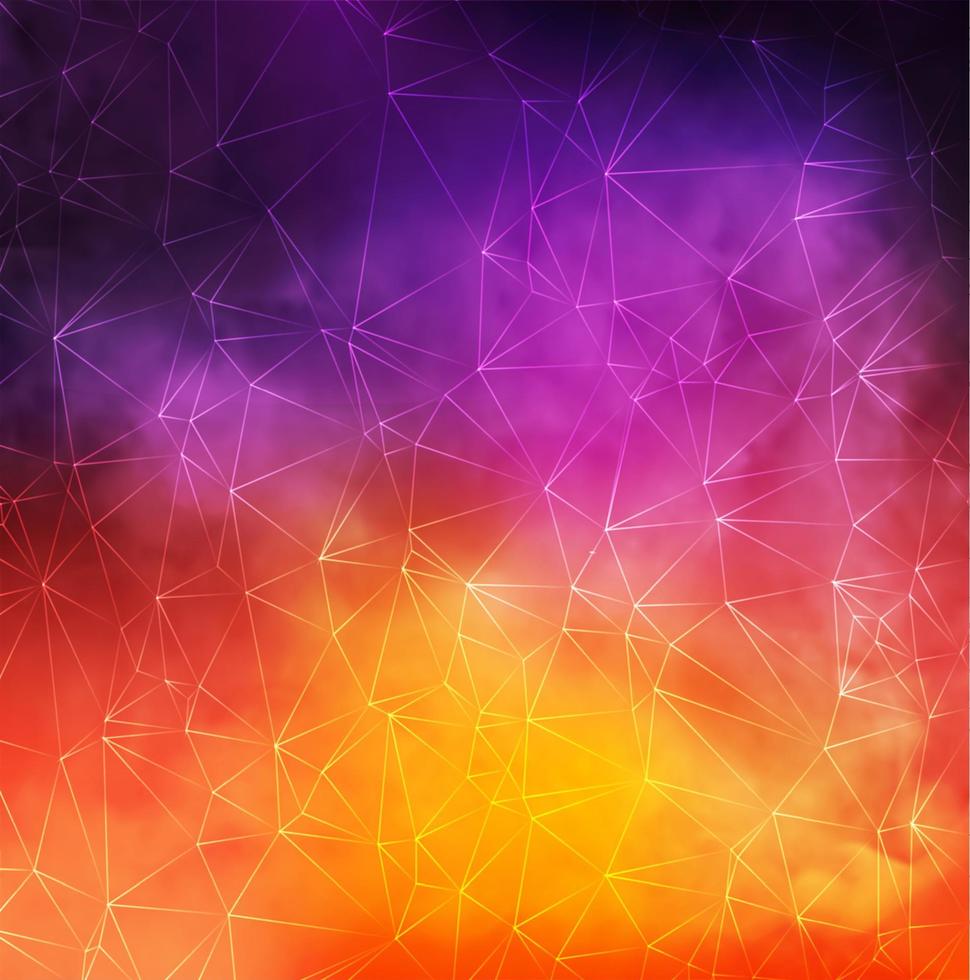 abstract vector kleurrijk rokerig achtergrond met driehoek lijnen netto
