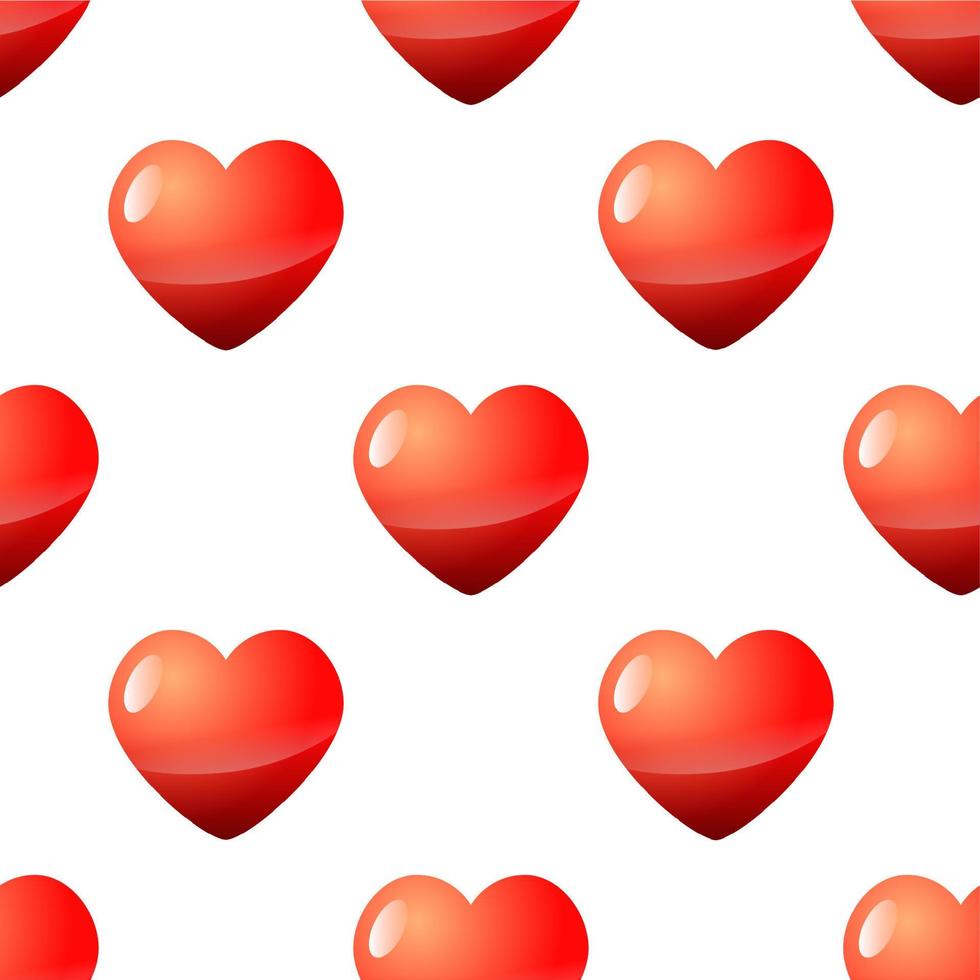 Valentijn dag naadloos rood hart patroon vector illustratie