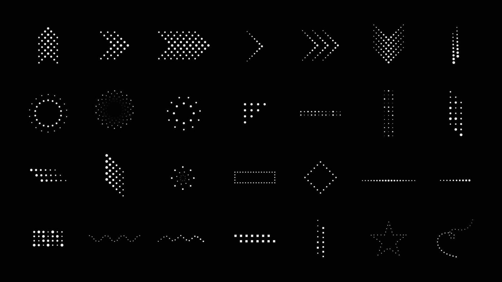 reeks dots verzameling decoratie elementen vector illustratie