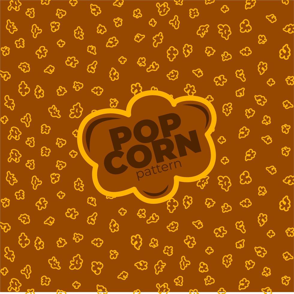 knal maïs patroon voor verpakking snacks. tekening popcorn. popcorn pluizig vlokken patroon. popcorn achtergrond. vector