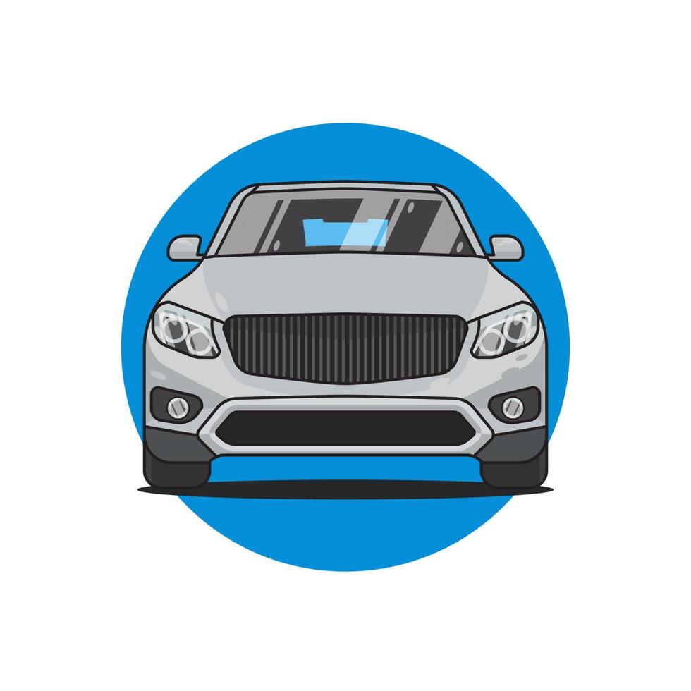 modern suv auto voorkant visie, vector illustratie