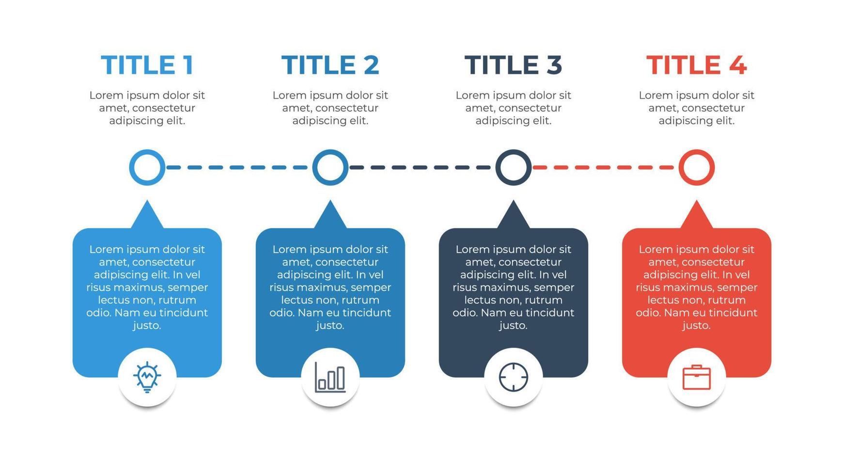 infographic element met 4 opties, stappen, processen, lijst, punt. vector