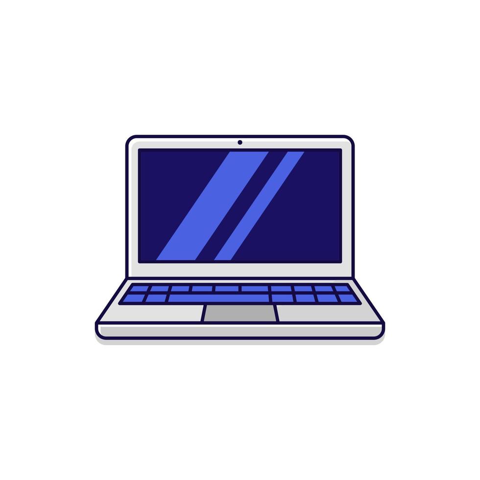 laptop vector illustratie met gemakkelijk ontwerp geïsoleerd Aan wit achtergrond