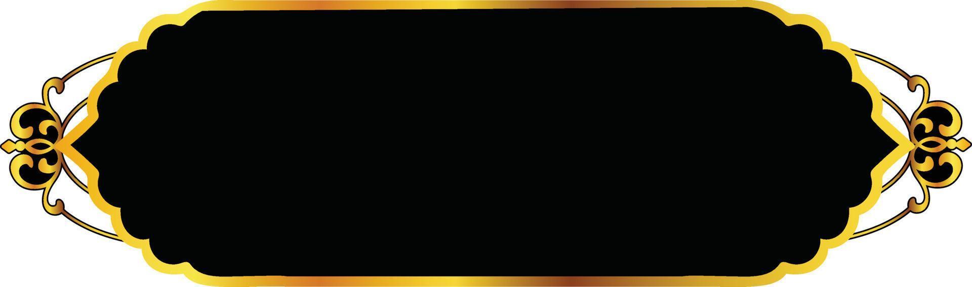 reeks van luxe gouden Arabisch Islamitisch banier titel kader PNG transparant achtergrond goud tekst doos vector ontwerp afbeeldingen