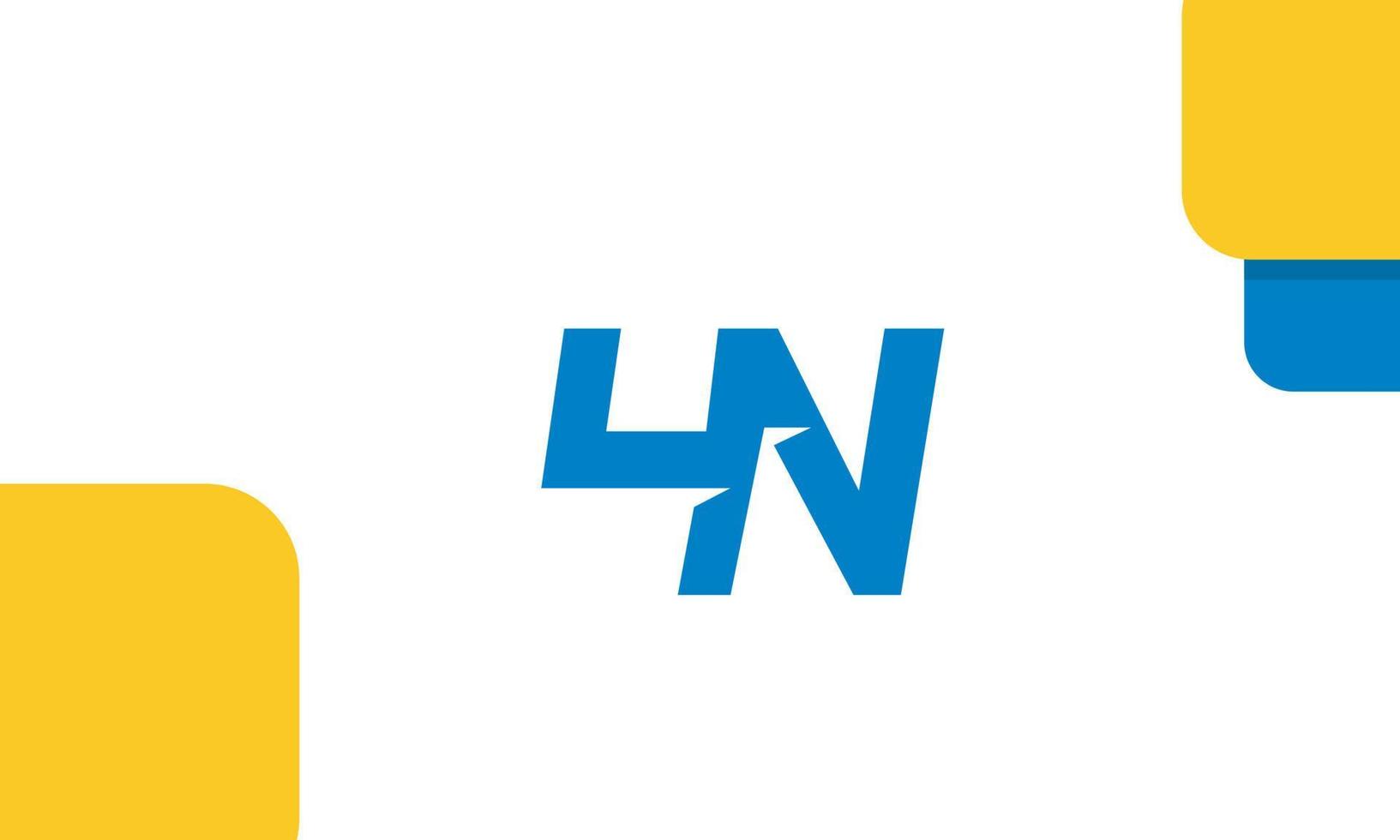 alfabet letters initialen monogram logo hn, nh, h en n vector