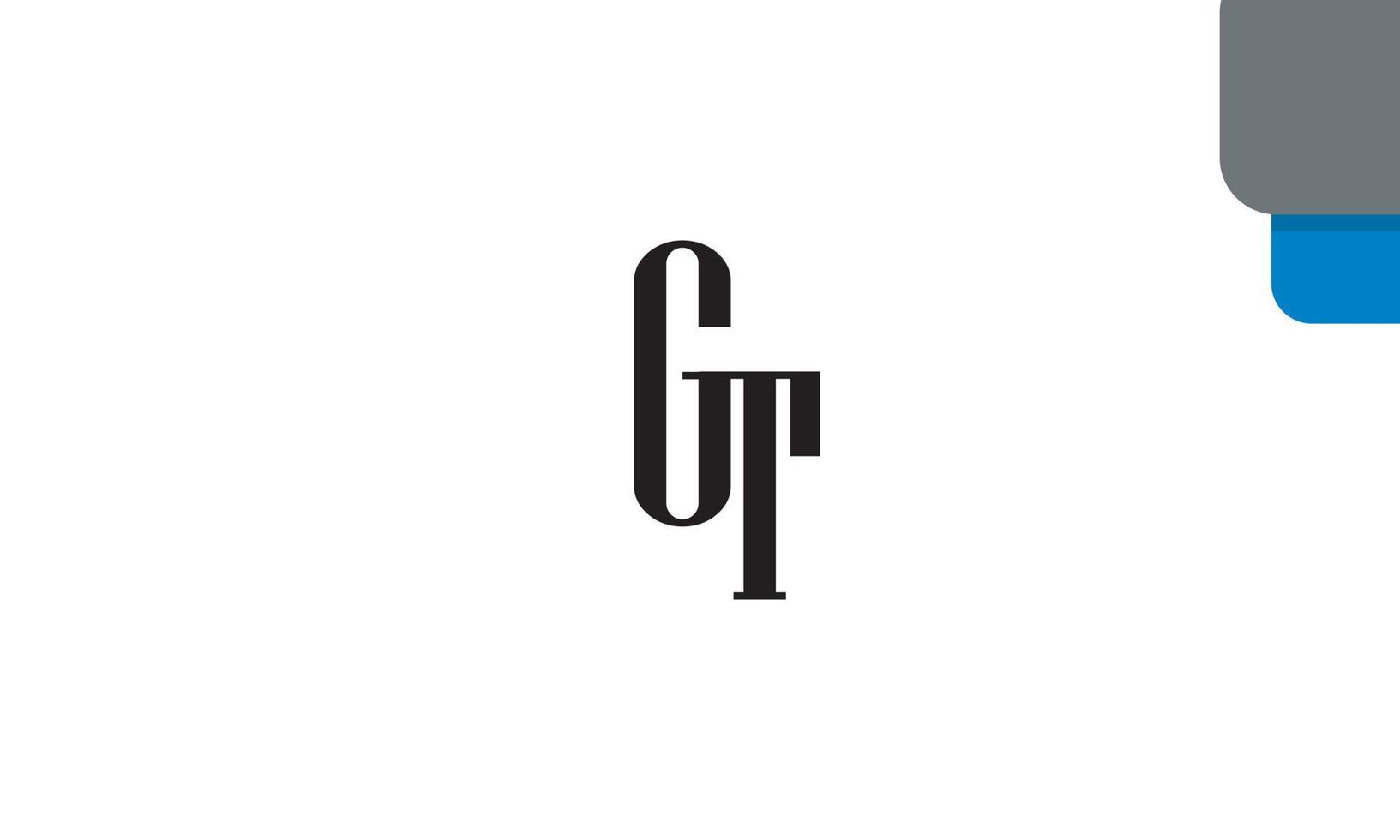 alfabet letters initialen monogram logo ct, tc, c en t vector